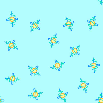 tunneling quantum computer vector seamless pattern tunneling quantum computer sign illustration