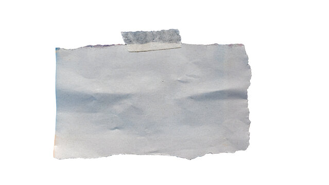 Papel rasgado con cinta adhesiva aislado sobre fondo transparente para notas, collage y dise&ntilde;o gr&aacute;fico