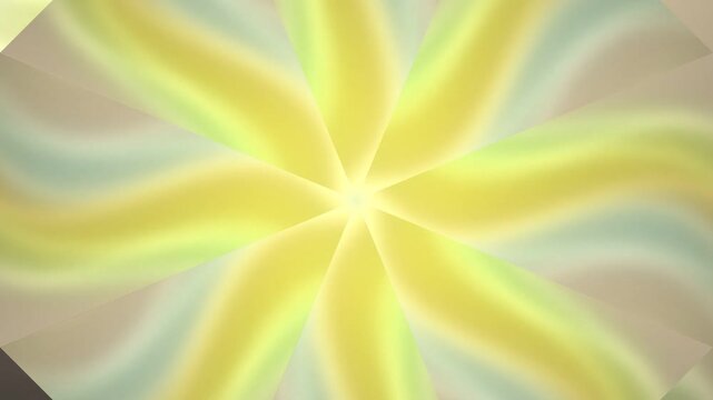 Abstract Floral Swirls Background - Soft Yellow Green Gradient Motion
