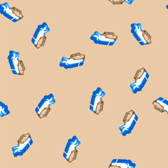 pig piglets farm isometric seamless pattern. pig piglets farm sign illustration © sevector