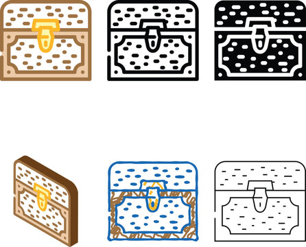 treasure chest color icon vector. designs treasure chest sign. isolated symbol illustration