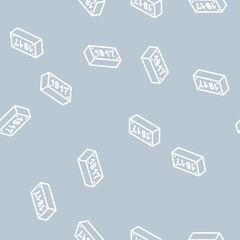 Fototapeta premium old brick line seamless pattern old brick thin line illustration