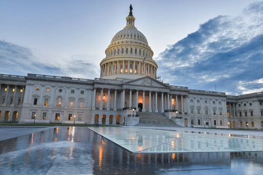 US Capitol Building at night - Washington DC, United States