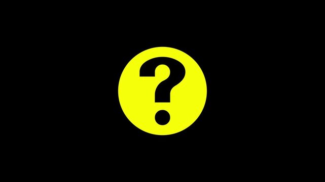 Minimal question mark icon inside a circular shape on a black background. Perfect for help centers, FAQ pages, customer support, information systems, UI/UX, websites, mobile apps, 