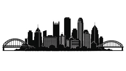 Fototapeta premium Pittsburgh Skyline Vector