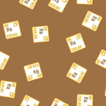 radium chemical element vector seamless pattern radium chemical element sign illustration