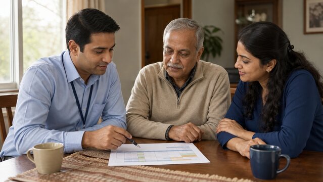 Hospital at Home Program Coordinator Planning Home Visit With Patient