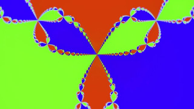 Newton Fractal Basins of Attraction Animation