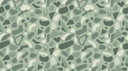 Trendy terrazzo style seamless background, minimalist earth color abstract blobs pattern © Akhi Ayra
