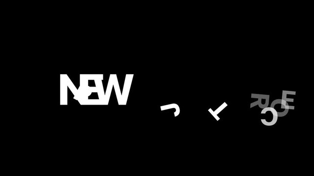 Abstract Blue Letters and New Project Typography