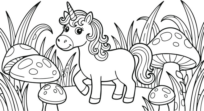 coloring page of horse