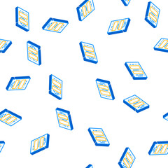 Fototapeta premium form file isometric seamless pattern. form file sign illustration