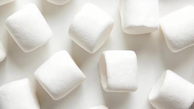 White fluffy marshmallows piled together in a group, ready for consumption or decoration.