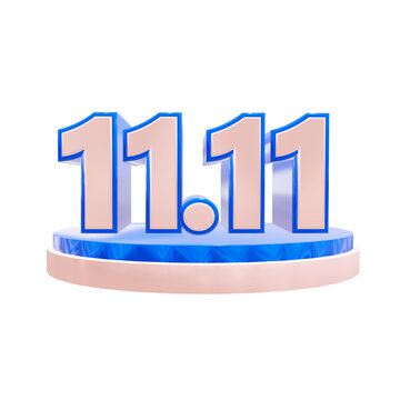 11.11 shopping sale date. Double eleven discount symbol