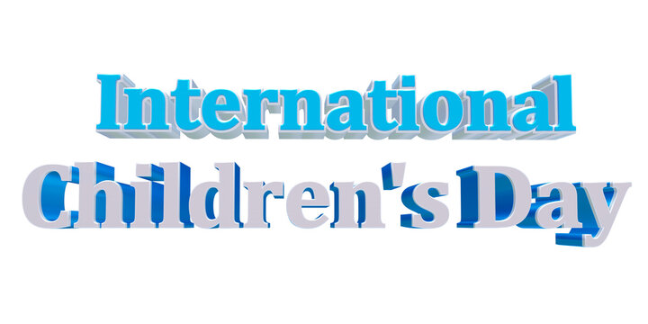 International Children's Day logo. Kids celebration emblem.