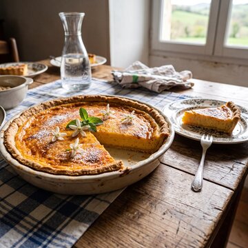 Flaune: A Sweet Aveyron Tart Made With Sheep&rsquo;s-Milk Curd And Orange Blossom
