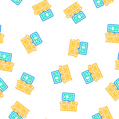 Fototapeta premium warehouse goods vector seamless pattern warehouse goods sign illustration
