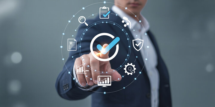 Manager using digital interface to perform quality assurance and workflow compliance management.