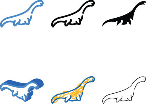 pliosauroids dinosaur color icon vector. pliosauroids dinosaur sign. isolated mix symbol illustration