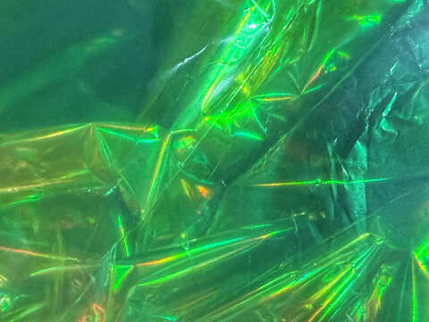 Green holographic texture background