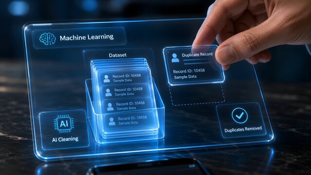 Ai powered data quality machine learning for duplicate record detection and removal