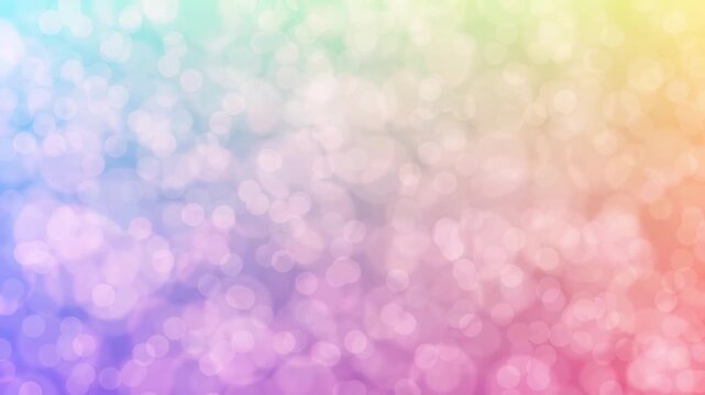 Soft Rainbow Pastel Defocused Bokeh Circles Abstract Background