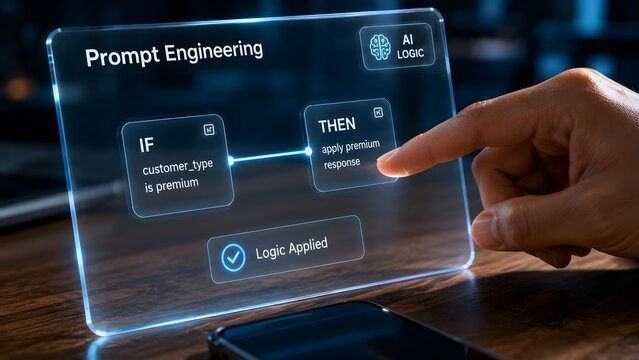 Ai prompt engineering interface conditional logic for premium responses