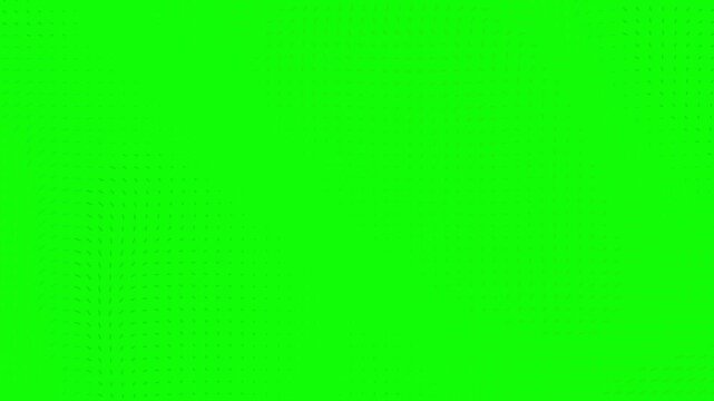 Abstract green array of moving minimalist dashes forms a fluid background pattern in a seamless 3D animation loop designed for modern UI interfaces