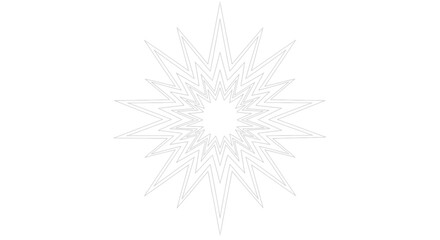 Obraz premium Abstract Geometric Starburst Design Element, Radial Sharp Lines on White Background, Modern Minimalist Vector