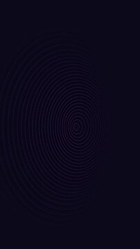 Subtle violet particle circles expand slowly in a vertical dark mode alignment creating a deep ambient background loop for streaming and luxury branding