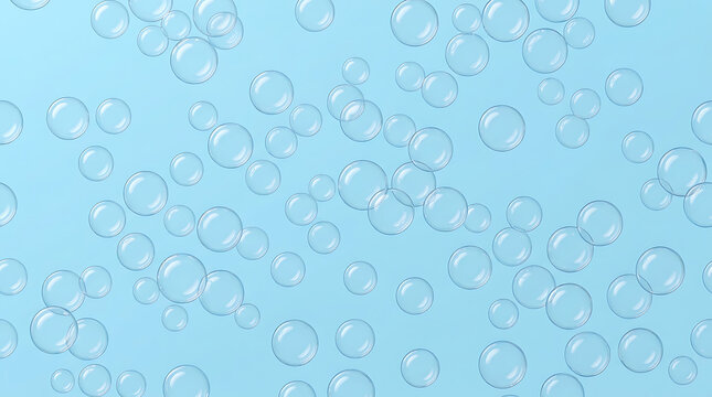 Light blue glass bubble background isolated on transparent background