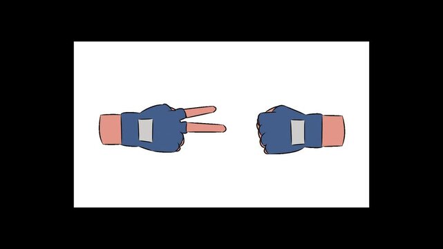 Rock Paper Scissors Like Button Overlay with Transparent Background