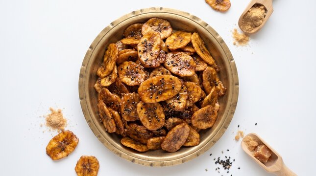 Sarkara upperi Kerala banana chips jaggery sharkara varatti snack photo