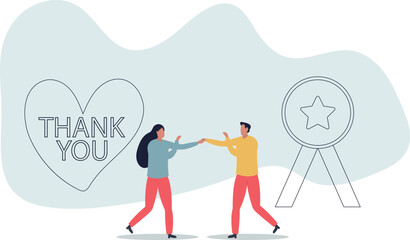 Employee appreciation, giving thank you or recognition award to best employees, gratitude or grateful support,life situation and activities. © Oleg