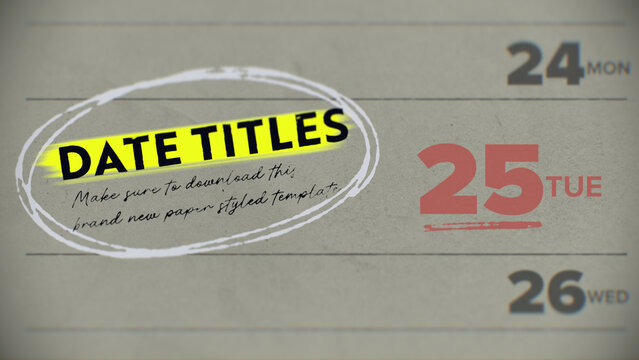 Timeline Date Titles