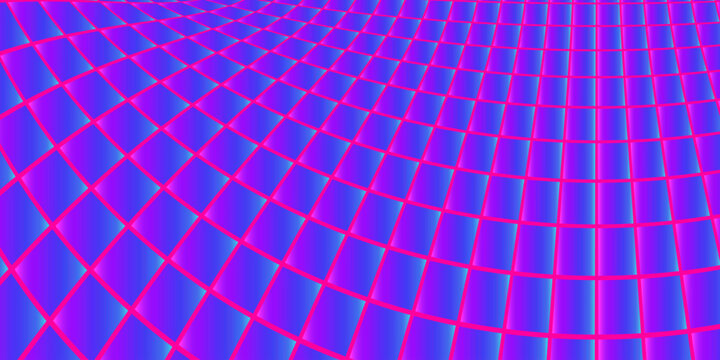Abstract wave pattern in vibrant gradient of purple and blue