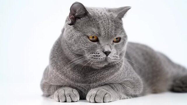 British shorthair cats lying down