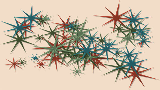 Desert Succulent Agave Plant Layered Cutout Background