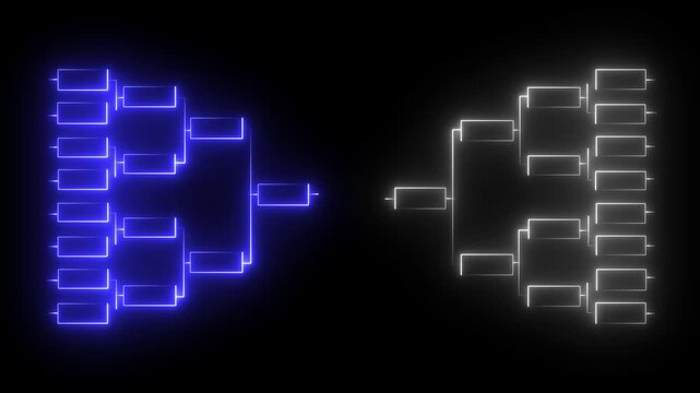 Team Tournament bracket. sports Tournament Bracket Concept. Tournament bracket icon with neon glow effect.