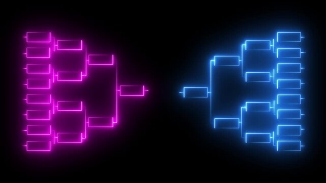 Team Tournament bracket. sports Tournament Bracket Concept. Tournament bracket icon with neon glow effect.