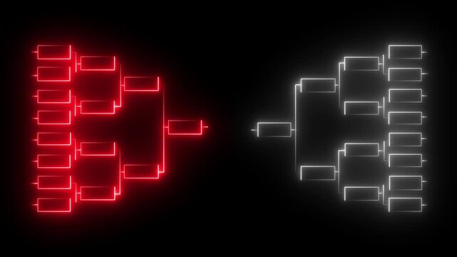 Team Tournament bracket. sports Tournament Bracket Concept. Tournament bracket icon with neon glow effect.