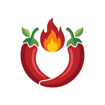 This vibrant chili pepper logo captures the essence of spicy flavors with fiery elements, representing culinary excitement and gourmet experiences.