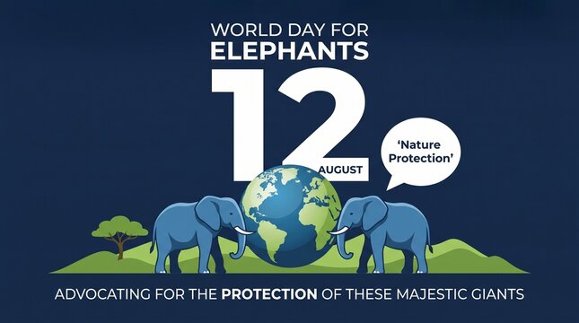 World elephant day august 12 advocacy for the protection of the loxodonta