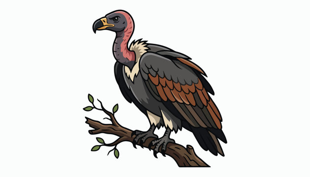 vulture bird clipart vector illustration