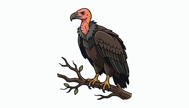 vulture bird clipart vector illustration