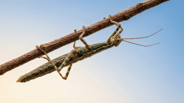 Stick Insect on a Branch.