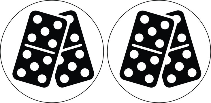 Pair of black and white dice with five and six facing up