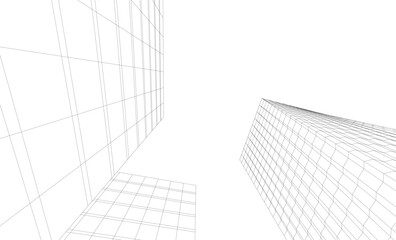 Fototapeta premium architectural buildings vector 3d illustration 