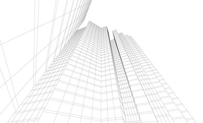 Fototapeta premium architectural buildings vector 3d illustration 