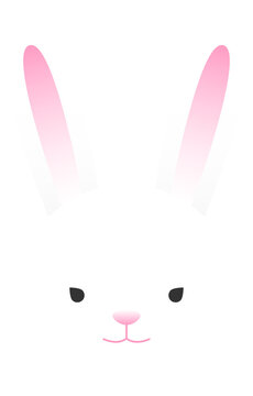 귀여운 토끼 얼굴